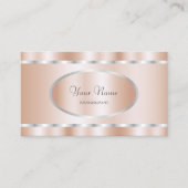 Elegant Roos Gold met Silver Lijst Professional Visitekaartje (Voorkant)