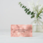 Elegant Roos Gold Metal Professional Visitekaartje (Staand voorkant)