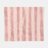 Elegant Roos Gold Metallic handbeschilderde strips Fleece Deken (Voorkant (Horizontaal))