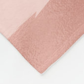 Elegant Roos Gold Metallic handbeschilderde strips Fleece Deken (Hoek)