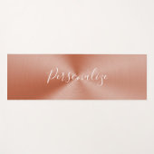 Elegant Roos Gold Metallic Personalized Zen Yogamat (Voorkant (horizontaal))