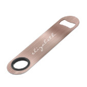 Elegant Roos Gold Metallic persoonlijk aangepast Speed Flessenopener (Voorkant Gekanteld)