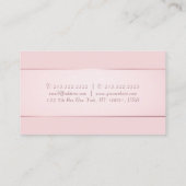 Elegant Roos Gold Modern Handgeschreven Script Tre Visitekaartje (Achterkant)