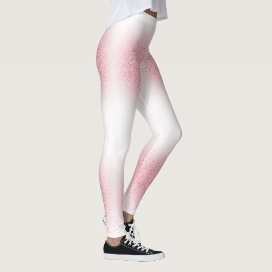 Elegant Roos Gold Modern Sjabloon Trendy Leggings (Rechts)