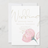 Elegant Roos Gold Modern Wedding Sparkle (Voorkant)