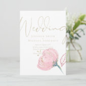 Elegant Roos Gold Modern Wedding Sparkle (Staand voorkant)