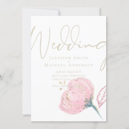 Elegant Roos Gold Modern Wedding Sparkle
