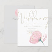 Elegant Roos Gold Modern Wedding Sparkle (Voorkant / Achterkant)