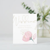 Elegant Roos Gold Modern Wedding Sparkle (Staand voorkant)