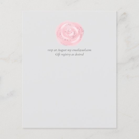 Elegant Roos Gold Modern Wedding Sparkle (Achterkant)