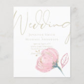 Elegant Roos Gold Modern Wedding Sparkle (Voorkant)