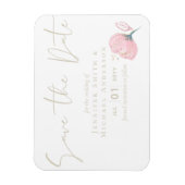 Elegant Roos Gold Modern Wedding Sparkle Magneet (Verticaal)