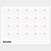 Elegant Roos Gold Modern Wedding Sparkle Ronde Sticker (Vel)