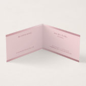 Elegant Roos Gold Moderne handgeschreven scriptnaa Visitekaartje (Binnen)