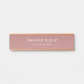 Elegant Roos Gold Moderne professionele Sjabloon Deurbordje (Voorkant)