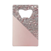 Elegant Roos Gold Monogram Creditkaart Flessenopener (Achterkant)