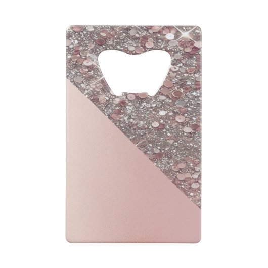 Elegant Roos Gold Monogram Creditkaart Flessenopener (Achterkant)