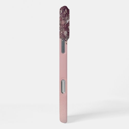 Elegant Roos Gold Monogram iPhone Hoesje (Rechterkant)