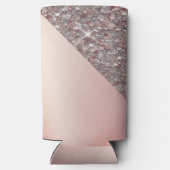 Elegant Roos Gold Monogram Seltzer Blikjeskoeler (Achterkant)