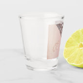 Elegant Roos Gold Monogram Shot Glas (Links)