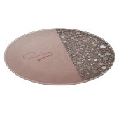 Elegant Roos Gold Monogram Snijplank (Hoek)