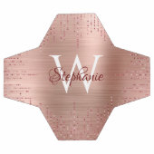 Elegant Roos Gold Monogram Sparkle Voetbal (Enkel)