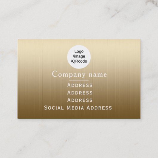 Elegant Roos Gold Monogram Visitekaartje (Achterkant)