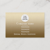 Elegant Roos Gold Monogram Visitekaartje (Achterkant)