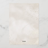 Elegant Roos Gold Monogram Weddenschap Folie Uitno Folie Uitnodiging (Achterkant)