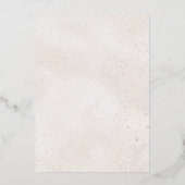 Elegant Roos Gold Monogram Wedding Folie Uitnodigi Folie Uitnodiging (Achterkant)