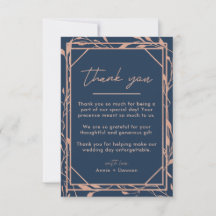 Elegant Roos Gold & Navy Blue Floral Wedding