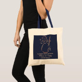 Elegant Roos Gold Navy Cleaning Business  Tote Bag (Voorkant (product))