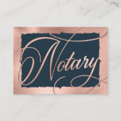 Elegant Roos Gold & Navy Notional Loan Agent Visitekaartje (Voorkant)