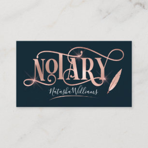 Elegant Roos Gold & Navy Visitekaartje