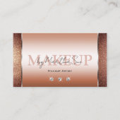 Elegant Roos Gold Noble Glitter met Diamonds Visitekaartje (Voorkant)