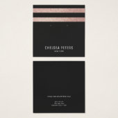 Elegant Roos Gold on Charcoal earing Display Kaart (Voorkant /achterkant)