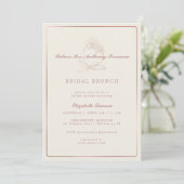 Elegant Roos Gold Orchid Bridal Shower Kaart (Staand voorkant)