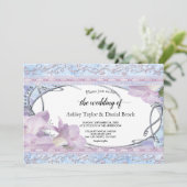 Elegant Roos Gold Paarse Luxury Wedding Kaart (Staand voorkant)