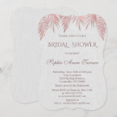 Elegant Roos Gold Palm Leaves Vrijgezellenfeest Kaart (Voorkant / Achterkant)