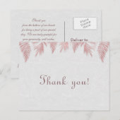 Elegant Roos Gold Palm Leaves Weddenschap Hartelij Briefkaart (Voorkant / Achterkant)