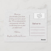 Elegant Roos Gold Palm Leaves Weddenschap Hartelij Briefkaart (Achterkant)