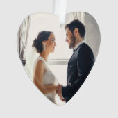 Elegant Roos Gold Passen getrouwd Weddenfoto Ornament (voorkant)