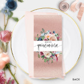 Elegant Roos Gold Pastel Floral Quinceañera Menu