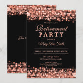 Elegant Roos Gold Pensioenpartij Kaart (Voorkant / Achterkant)