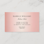 Elegant Roos Gold Pink Black Marble Agate Visitekaartje (Achterkant)