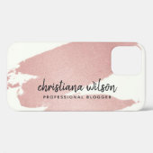 ELEGANT ROOS GOLD PINK BRUSH STROKE CALLIGRAPHY Case-Mate iPhone CASE (Achterkant (horizontaal))