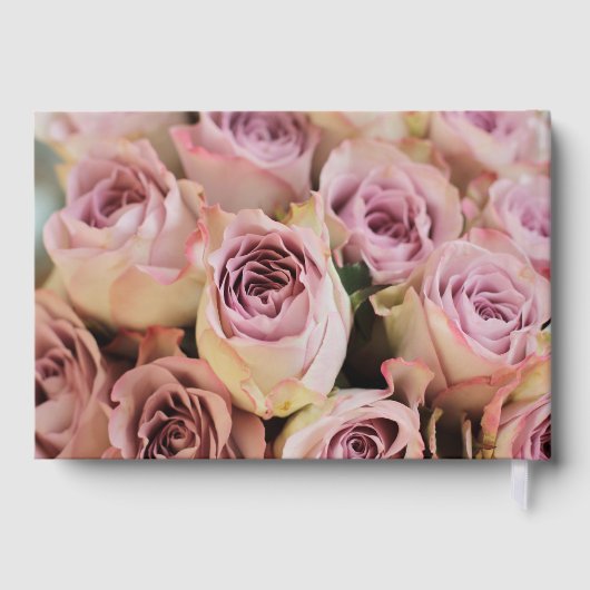 Elegant Roos Gold Pink en White in Loating Memory Gastenboek (Achterkant)