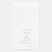 Elegant Roos Gold Pink Formal Weddenschappen Ontva Servet (Voorkant)