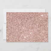 Elegant Roos Gold Pink Glitter Baby shower Kaart (Achterkant)