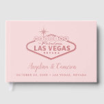 Elegant Roos Gold Pink Las Vegas Wedding Gastenboek<br><div class="desc">Chic,  modern en elegant roos goudroze Las Vegas Wedding Sign Het trouwgastenboek is prachtig voor Vegas bestemmingspartners. Klik OP VERDER AANPASSEN om de achtergrondkleur,  lettertypen en tekstindeling te wijzigen.</div>